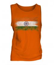 India Distressed Flag Mens Vest
