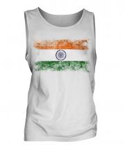 India Distressed Flag Mens Vest