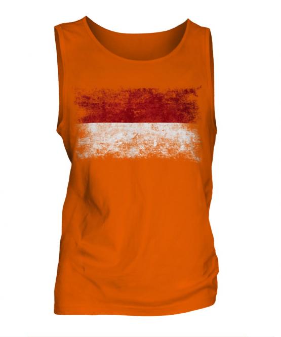 Indonesia Distressed Flag Mens Vest