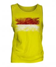 Indonesia Distressed Flag Mens Vest