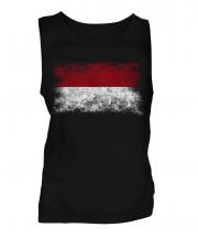Indonesia Distressed Flag Mens Vest