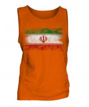 Iran Distressed Flag Mens Vest