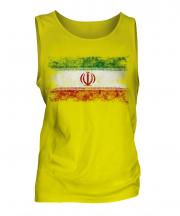 Iran Distressed Flag Mens Vest