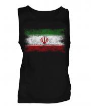 Iran Distressed Flag Mens Vest