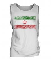 Iran Distressed Flag Mens Vest