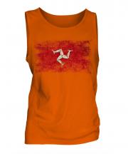 Isle Of Man Distressed Flag Mens Vest