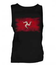 Isle Of Man Distressed Flag Mens Vest