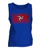 Isle Of Man Distressed Flag Mens Vest
