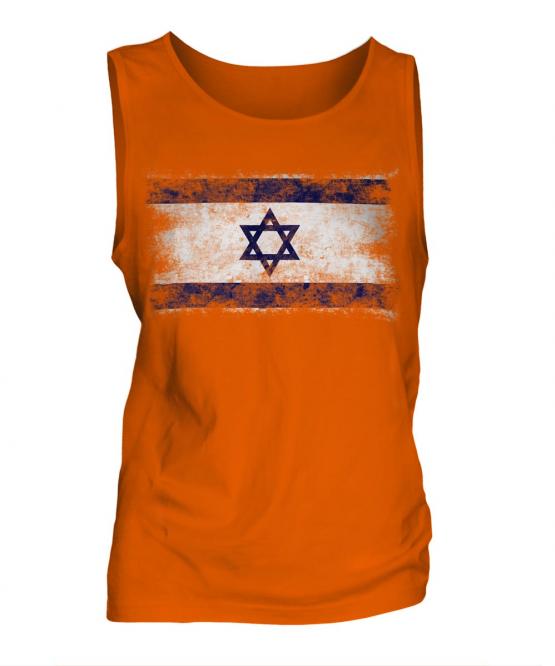 Israel Distressed Flag Mens Vest