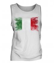 Italy Distressed Flag Mens Vest