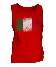 Italy Distressed Flag Mens Vest