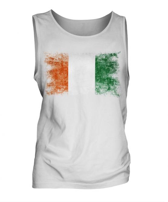 Ivory Coast Distressed Flag Mens Vest