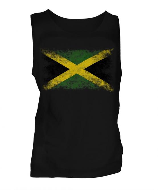Jamaica Distressed Flag Mens Vest