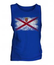 Jersey Distressed Flag Mens Vest