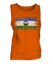 Kabardino-Balkaria Distressed Flag Mens Vest