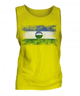 Kabardino-Balkaria Distressed Flag Mens Vest