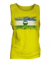 Kabardino-Balkaria Distressed Flag Mens Vest