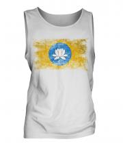 Kalmykia Distressed Flag Mens Vest