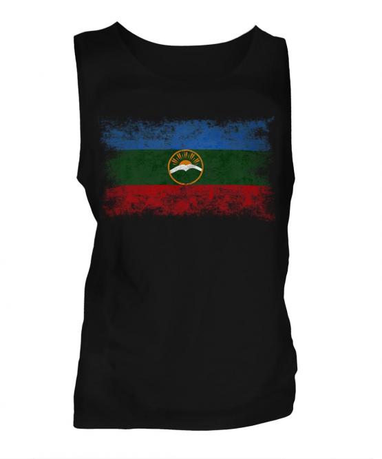 Karachay-Cherkessia Distressed Flag Mens Vest