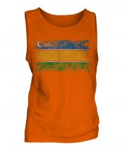 Karakalpakstan Distressed Flag Mens Vest