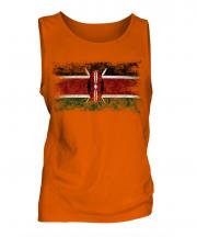 Kenya Distressed Flag Mens Vest