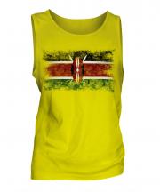 Kenya Distressed Flag Mens Vest