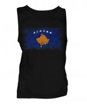 Kosovo Distressed Flag Mens Vest