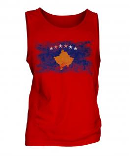 Kosovo Distressed Flag Mens Vest