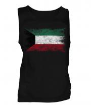 Kuwait Distressed Flag Mens Vest