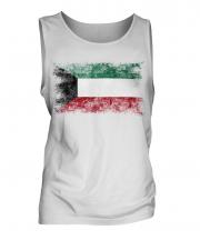 Kuwait Distressed Flag Mens Vest