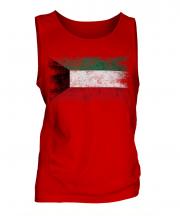 Kuwait Distressed Flag Mens Vest