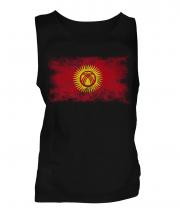 Kyrgyzstan Distressed Flag Mens Vest
