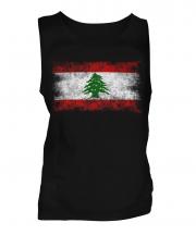 Lebanon Distressed Flag Mens Vest