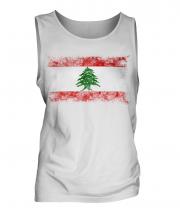 Lebanon Distressed Flag Mens Vest