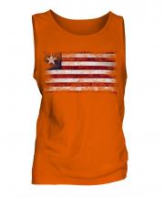 Liberia Distressed Flag Mens Vest