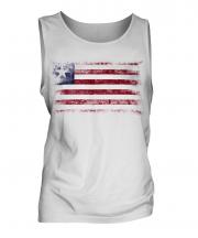 Liberia Distressed Flag Mens Vest