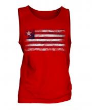 Liberia Distressed Flag Mens Vest