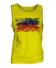 Liechtenstein Distressed Flag Mens Vest