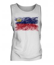 Liechtenstein Distressed Flag Mens Vest