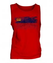 Liechtenstein Distressed Flag Mens Vest