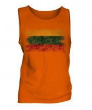 Lithuania Distressed Flag Mens Vest
