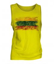 Lithuania Distressed Flag Mens Vest