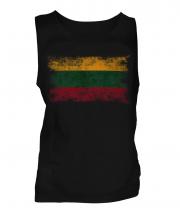 Lithuania Distressed Flag Mens Vest