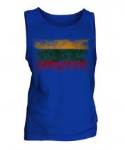 Lithuania Distressed Flag Mens Vest