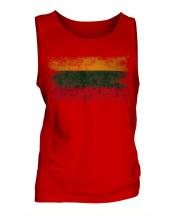 Lithuania Distressed Flag Mens Vest