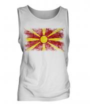 Macedonia Distressed Flag Mens Vest