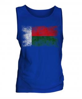 Madagascar Distressed Flag Mens Vest