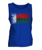 Madagascar Distressed Flag Mens Vest