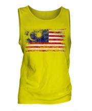 Malaysia Distressed Flag Mens Vest