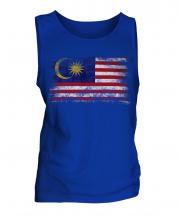 Malaysia Distressed Flag Mens Vest